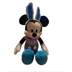 Disney Kids Multicolor Mickey Mouse Eater Plushie Toy With Bunny Ears Size 19"